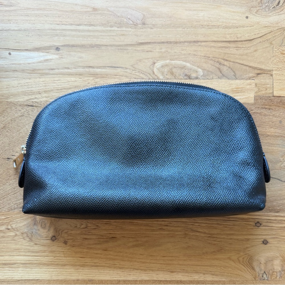 Coach Black Leather Cosmetic Bag - Picture 2 of 7